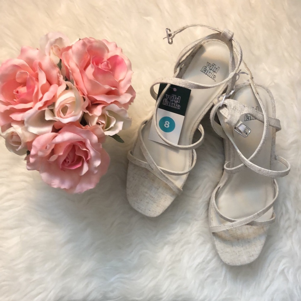 NIB • WILD FABLE • Beige Platform Strappy Sandals • Size 8 - Picture 8 of 13